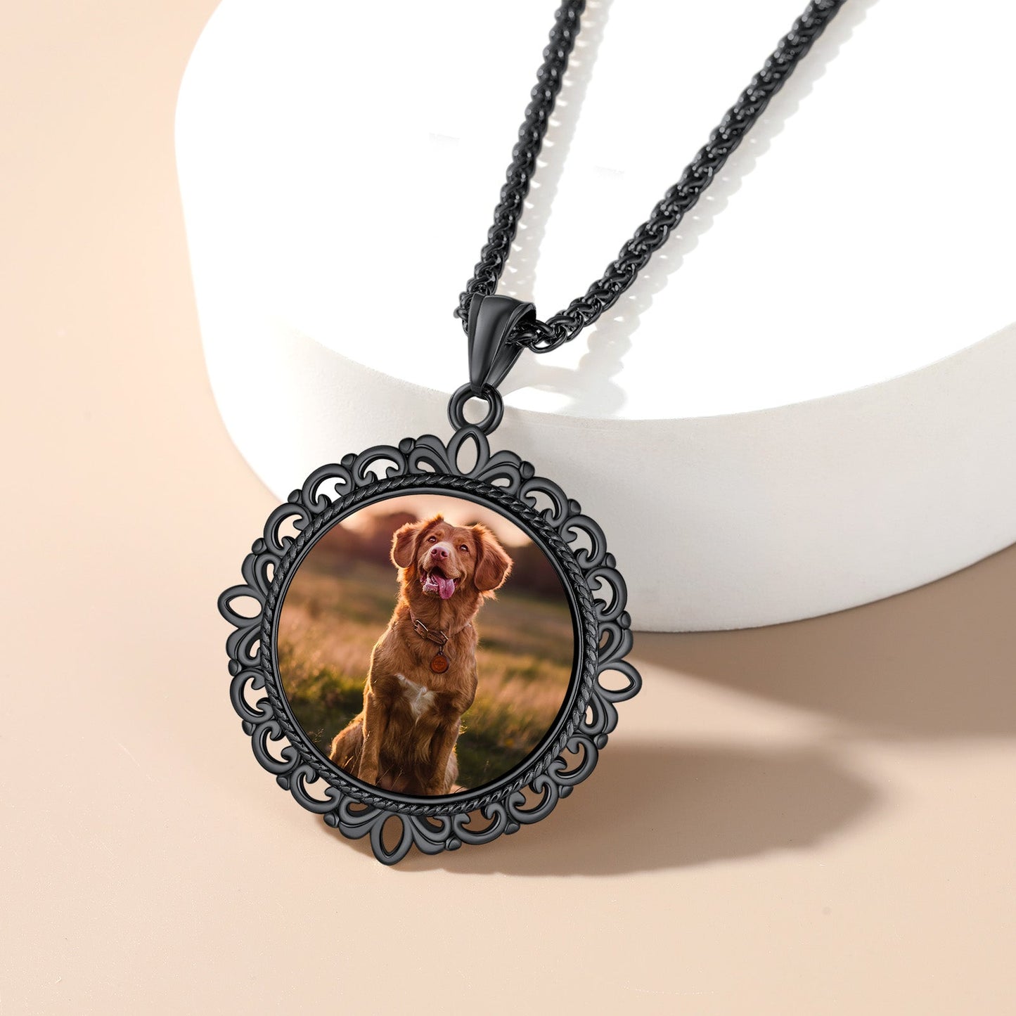 Customized Double-side Photo Pendant Memorial Necklace With Picture