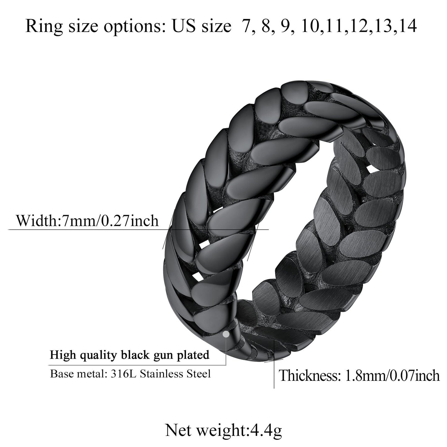Flash Dainty Wheat Thumb Band Ring for