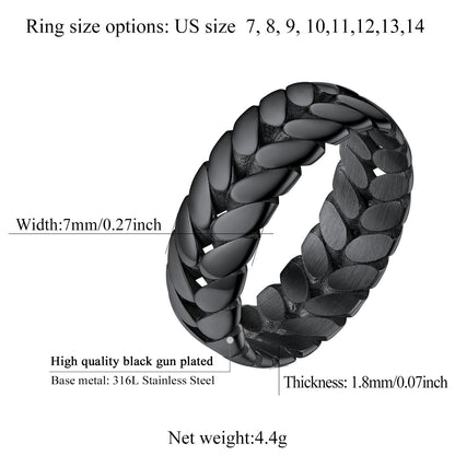 Flash Dainty Wheat Thumb Band Ring for