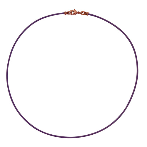 Antique Copper 1.8mm Fine Purple Leather Cord Necklace