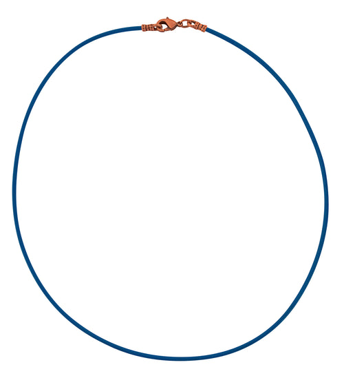 Antique Copper 1.8mm Fine Royal Blue Leather Cord Necklace