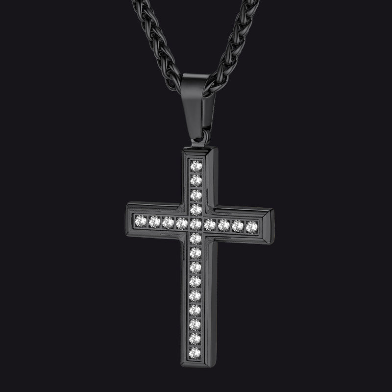 Diamond Cross Pendant Necklace for