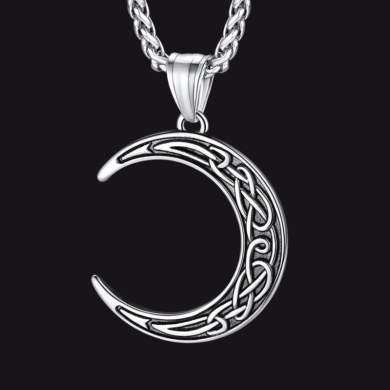 Flash Celtic Crescent Moon Necklace for /