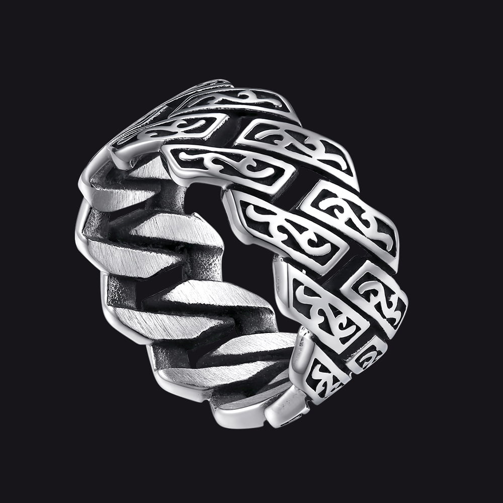 Retro Celtic Chain Stainless Steel Ring for