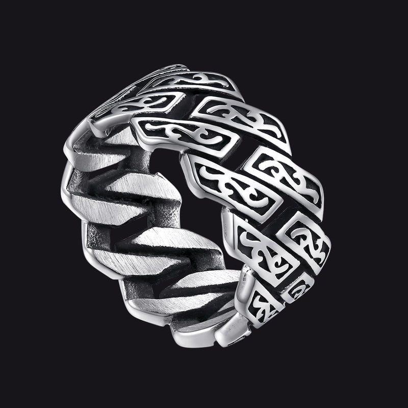 Retro Celtic Chain Stainless Steel Ring for