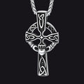 Irish Celtic Cross Necklace With Claddage for