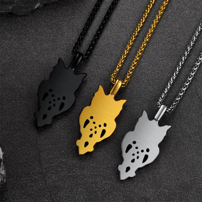 Celtic Owl Pendant Necklace Amulet Jewelry for