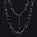 To My Barbed Wire Cuban Chain Choker Necklace Gift for Him
