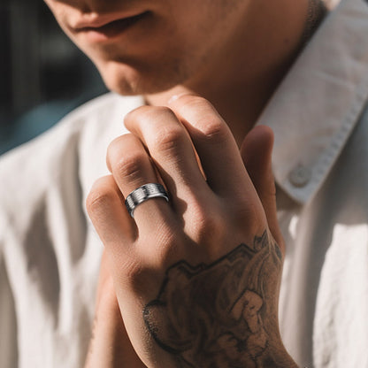 Christian Lord's Prayer Tungsten Carbide Band Ring for 8mm