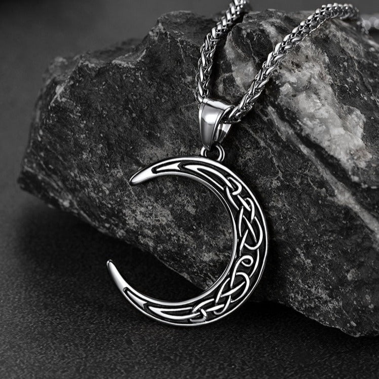 Flash Celtic Crescent Moon Necklace for /