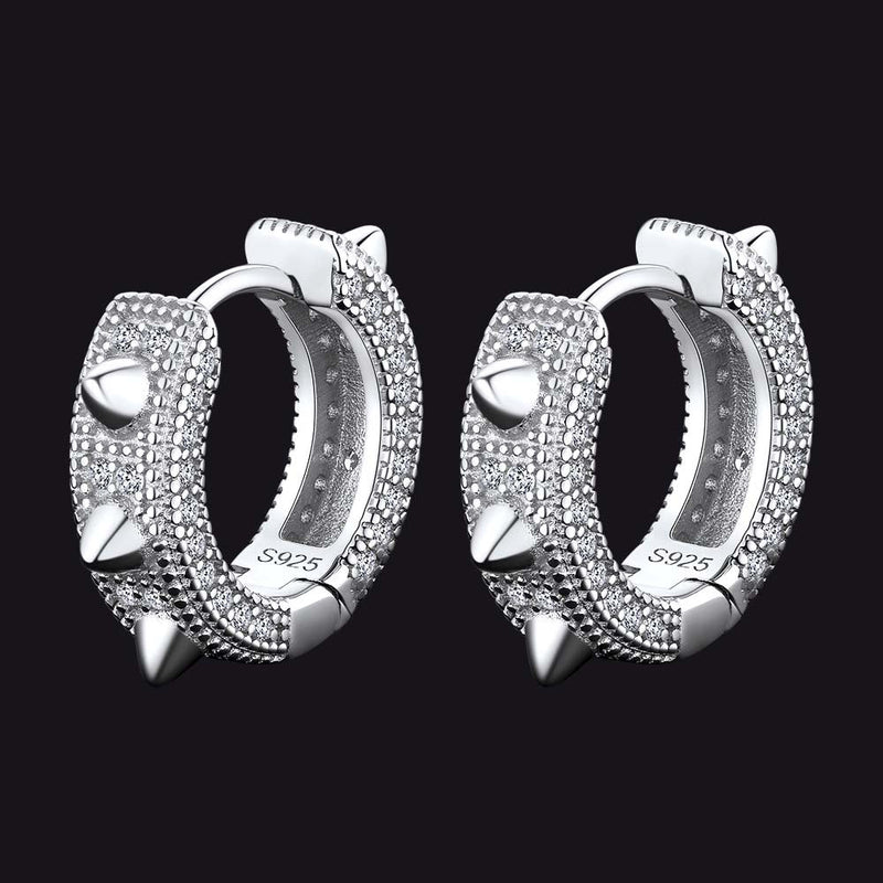 Punk Rivet Huggie Hoop Earrings for