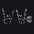Skeleton Hand Stud Earrings for – 925 Sterling Silver Gothic Earrings