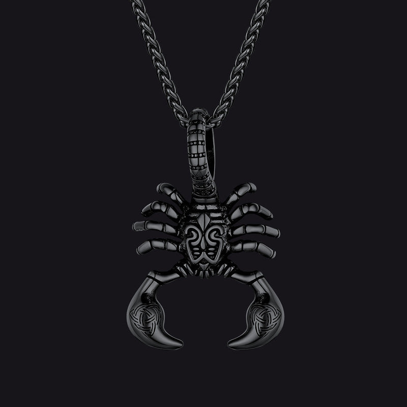 Celtic Knot Scorpion Pendant Necklace for
