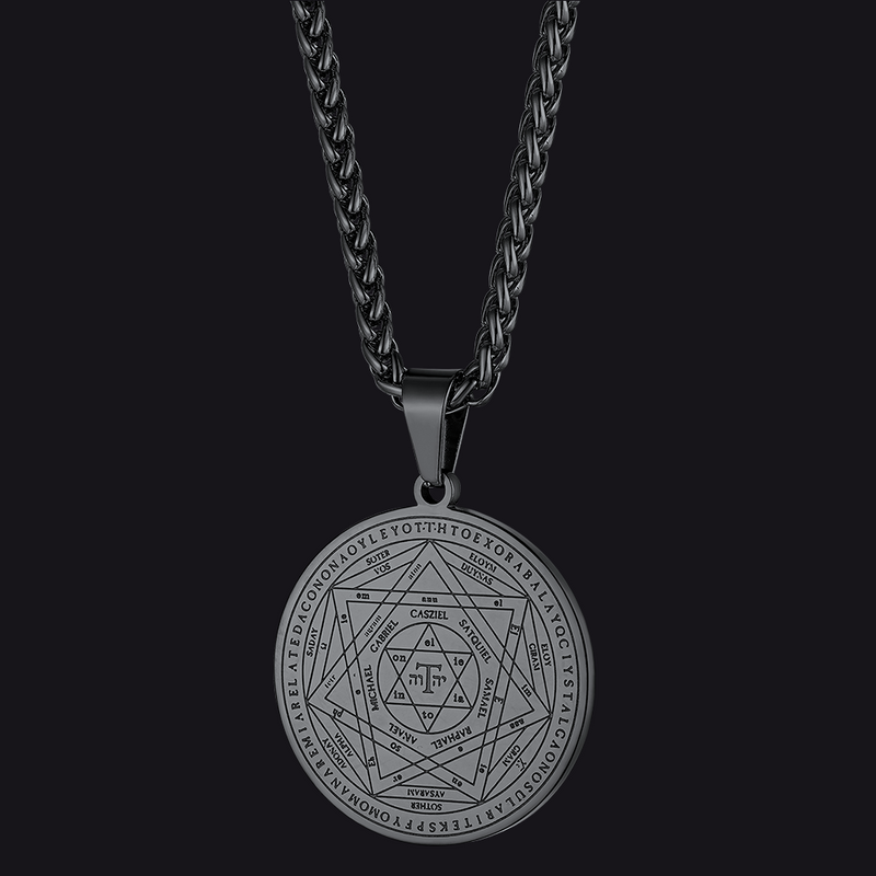 Seal of Solomon Pendant Talisman Pentagram Necklace for