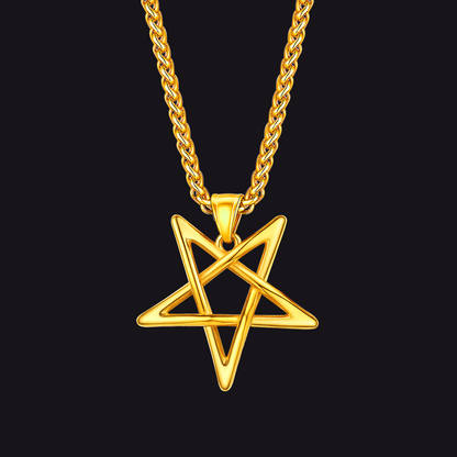 Solomon Satanic Inverted Pentagram Pendant Necklace