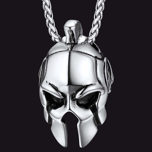 Flash Spartan Helmet Pendant Necklace Greece Jewelry for