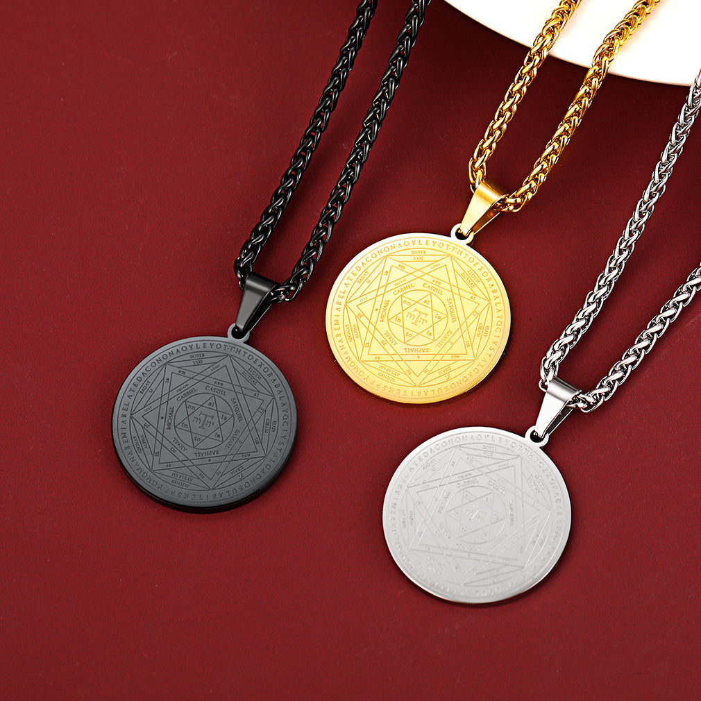 Seal of Solomon Pendant Talisman Pentagram Necklace for
