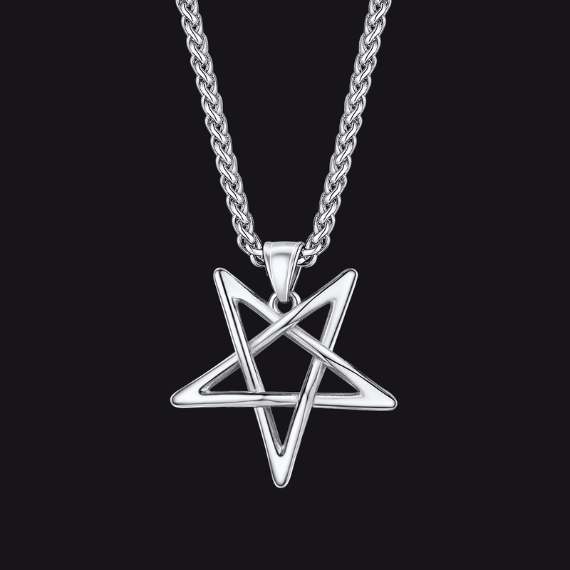 Solomon Satanic Inverted Pentagram Pendant Necklace