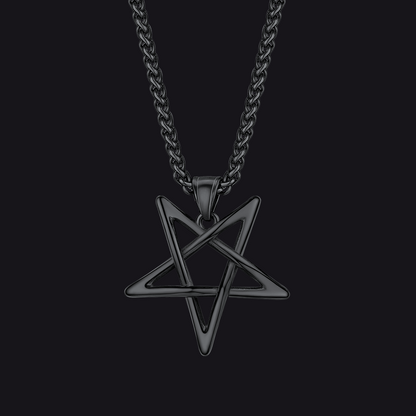 Solomon Satanic Inverted Pentagram Pendant Necklace