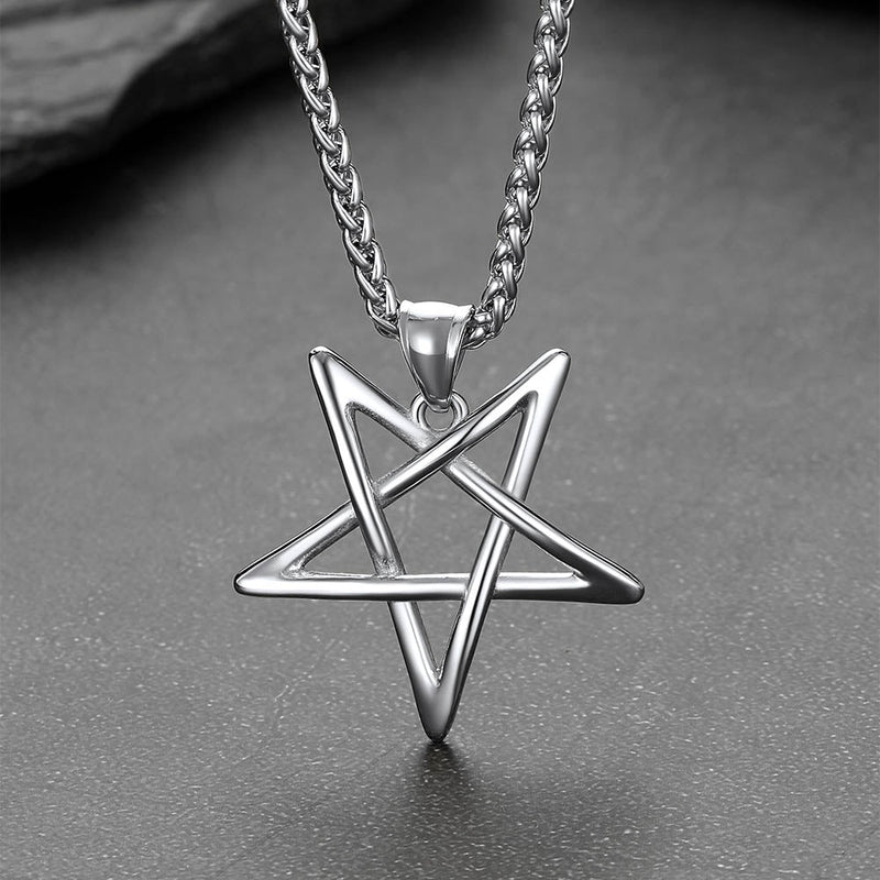 Solomon Satanic Inverted Pentagram Pendant Necklace