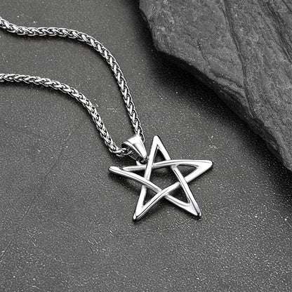 Solomon Satanic Inverted Pentagram Pendant Necklace