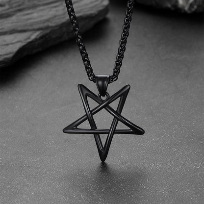 Solomon Satanic Inverted Pentagram Pendant Necklace