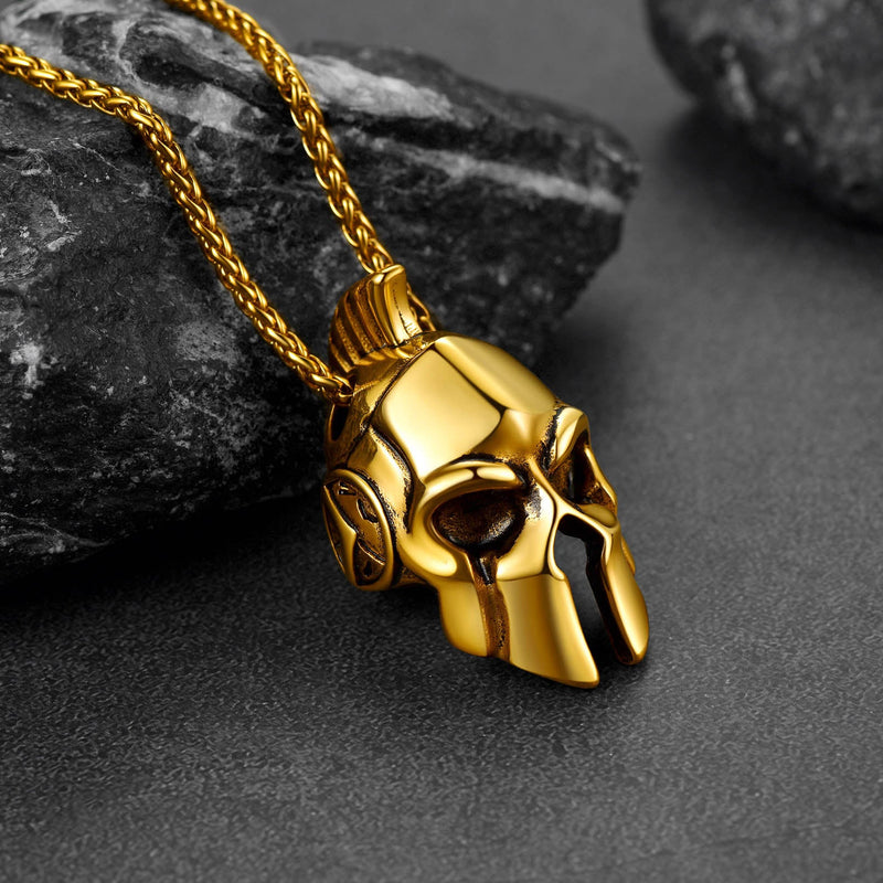 Flash Spartan Helmet Pendant Necklace Greece Jewelry for