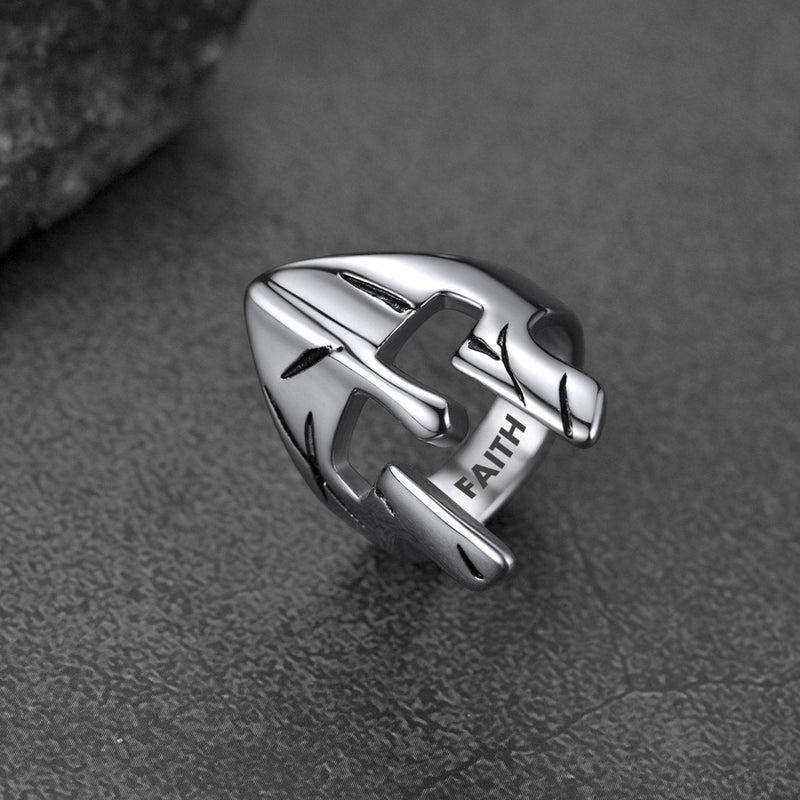Spartan Warrior Mask Helmet Ring for
