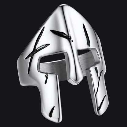 Spartan Warrior Mask Helmet Ring for
