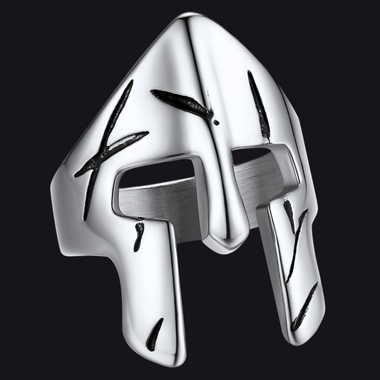 Spartan Warrior Mask Helmet Ring for