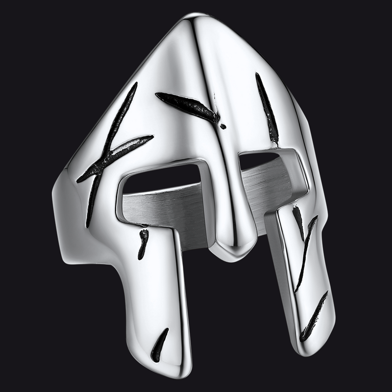Spartan Warrior Mask Helmet Ring for