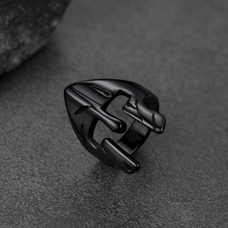 Spartan Warrior Mask Helmet Ring for