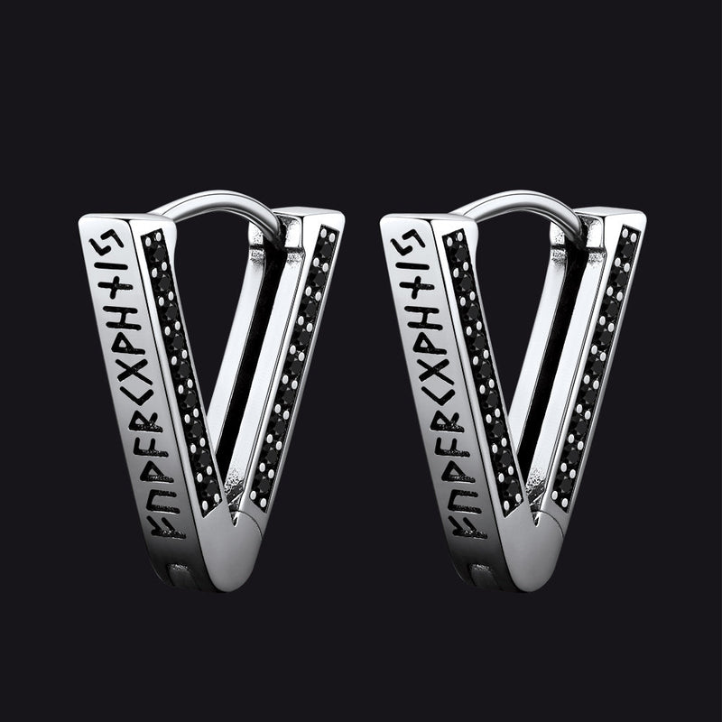 Classic Triangle Huggie Hoop Earrings for