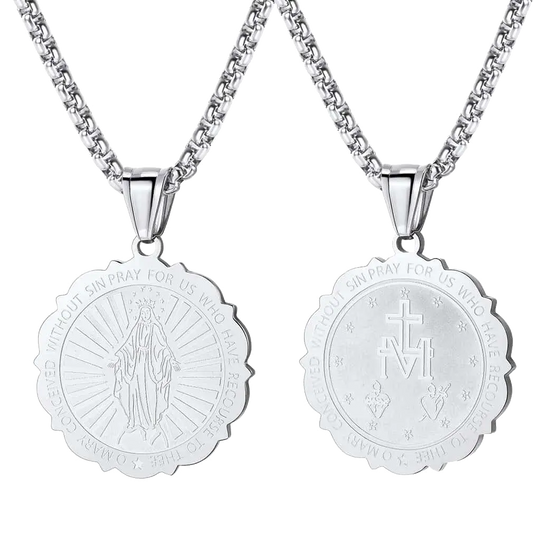 Virgin Mary Necklace Catholic Charm Necklace of Blessed
