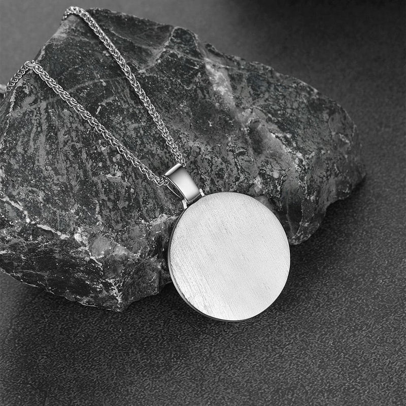 Sterling Silver Customized Cz Picture Necklace Memorial Pendant for
