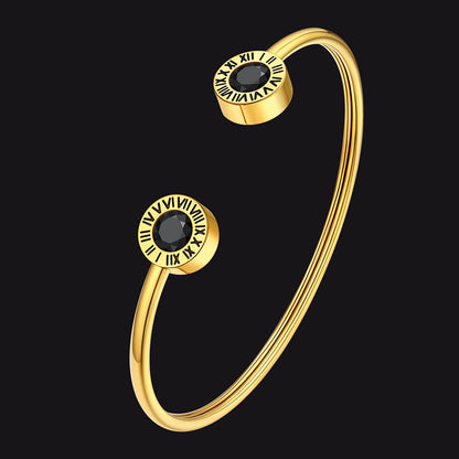 Roman Numerals Birthstone Bracelets for