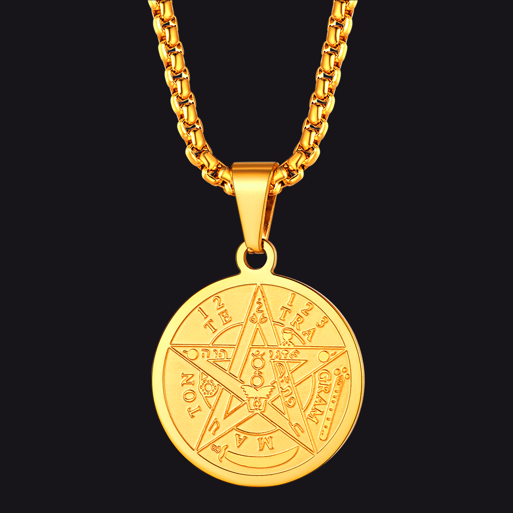 Seal of Solomon Medal Pentagram Amulet Necklace