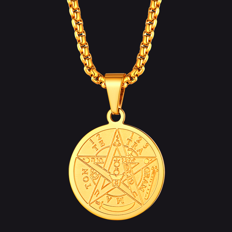 Seal of Solomon Medal Pentagram Amulet Necklace