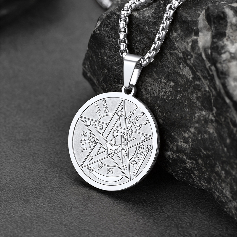 Seal of Solomon Medal Pentagram Amulet Necklace