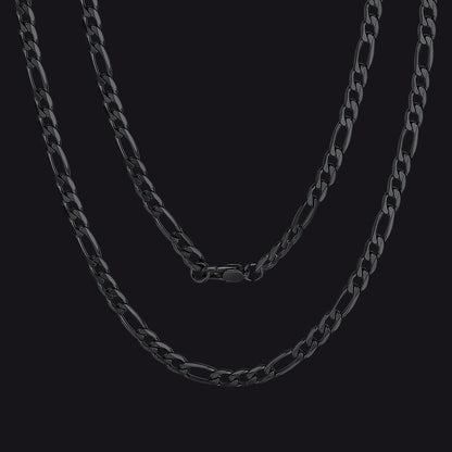 Figaro Link Chain Cuban Necklace for , 4/6/9/13 Mm Width