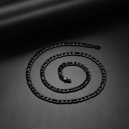 8mm Figaro Link Chain & Bracelet Bundle Set for