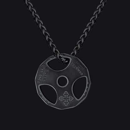 Fitness Weight Plate Necklace Gym Gift for