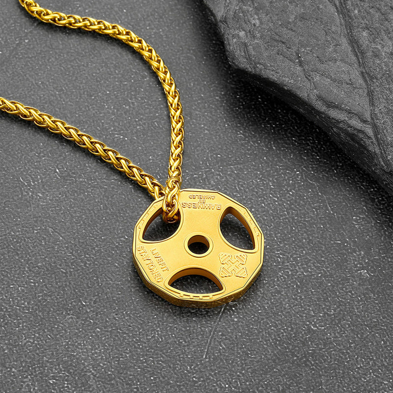 Fitness Weight Plate Necklace Gym Gift for