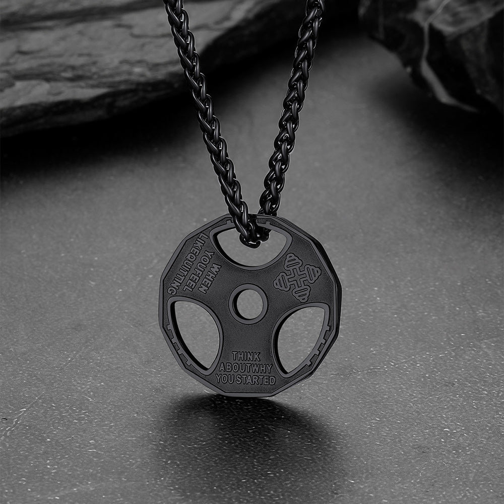 Fitness Weight Plate Necklace Gym Gift for