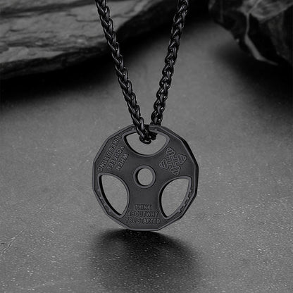Fitness Weight Plate Necklace Gym Gift for