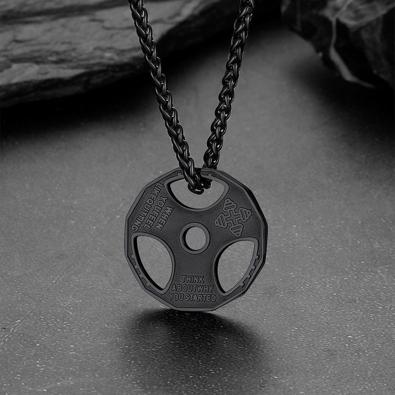 Fitness Weight Plate Necklace Gym Gift for