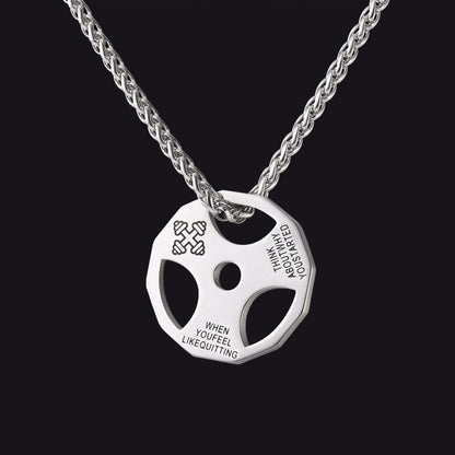 Fitness Weight Plate Necklace Gym Gift for