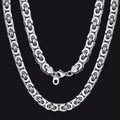 Byzantine Link Chain Stainlss Steel Necklace for