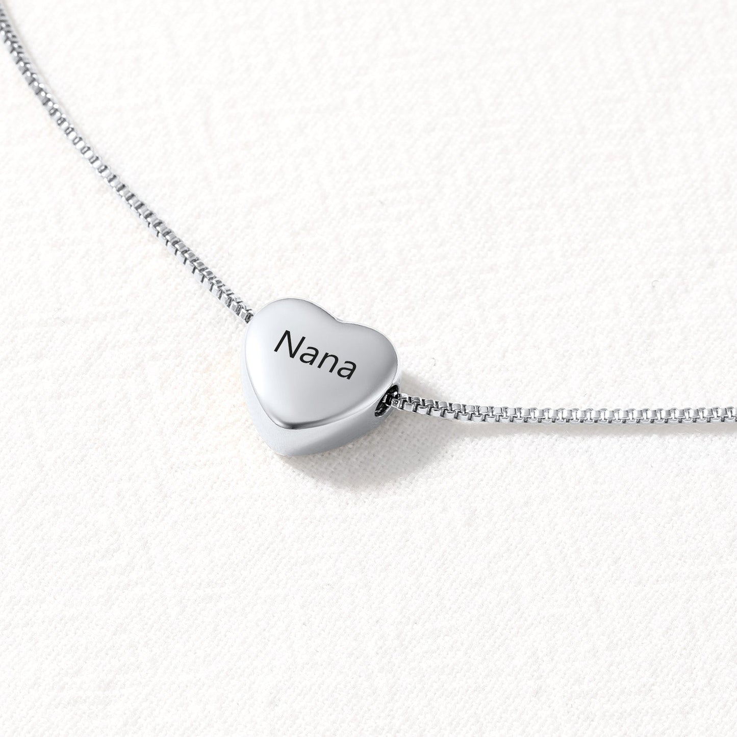 Custom Engraving Heart Ankle Bracelet With Cable Chain for
