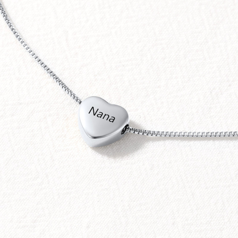Custom Engraving Heart Ankle Bracelet With Cable Chain for